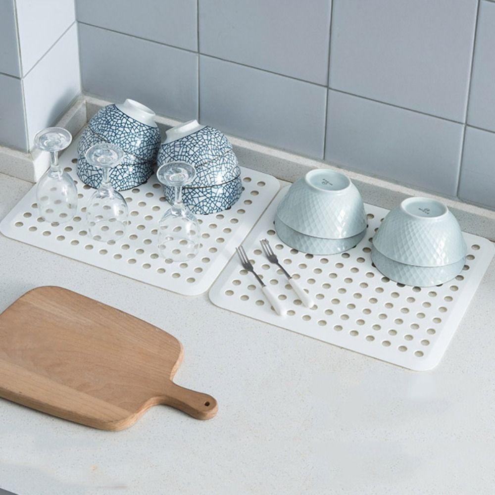 Resin Sink Protectors Anti-blocking Dish Drying Mat Sink Drain Mat Vegetable and Fruit