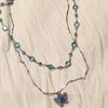 Crystal Double-layer Necklaces Sweet Clavicle Chain New Butterfly Zircon Necklace  Women Jewelry