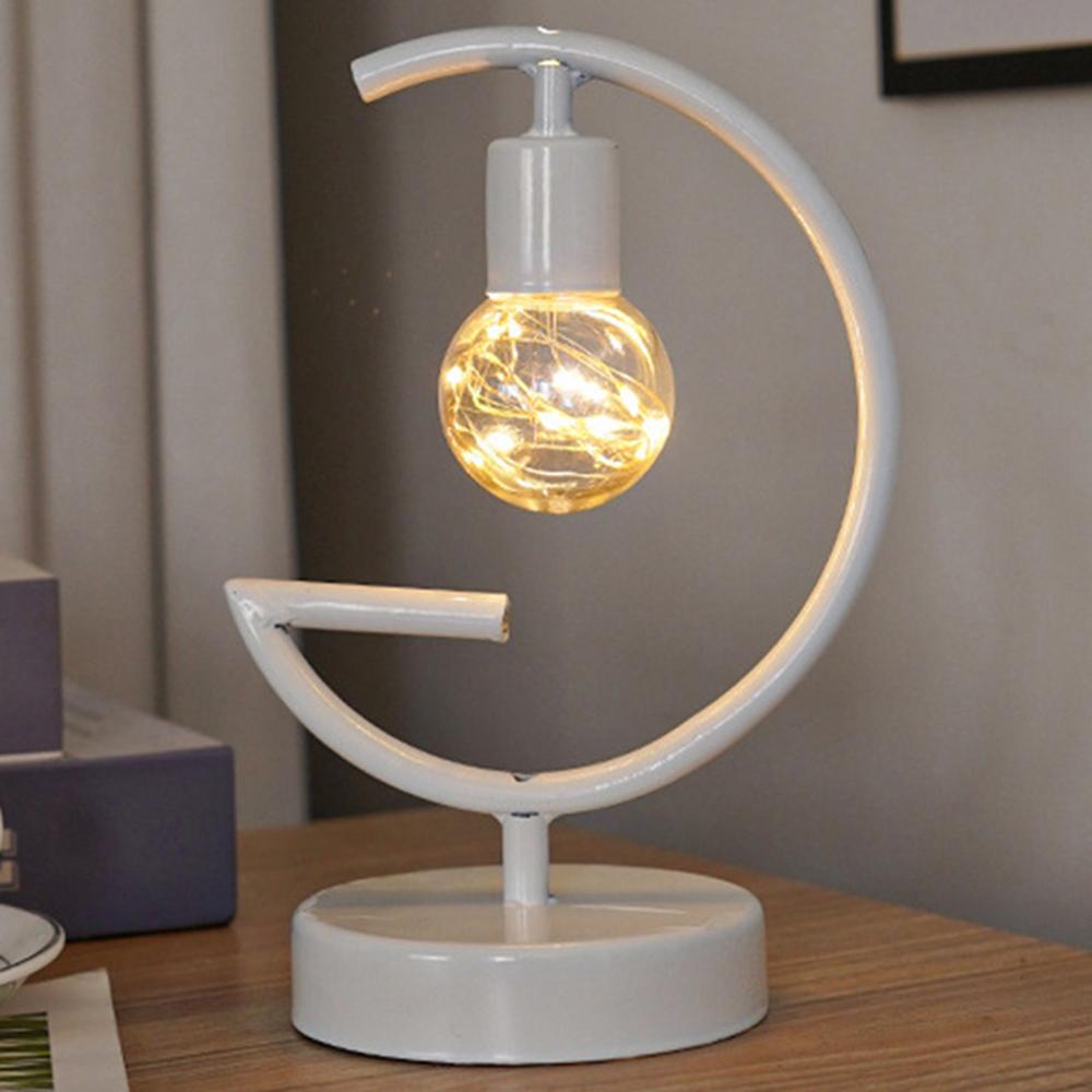 LED Iron Art Shape Lamp Warm Light Home Decoration Ornament Night Light for Bedside