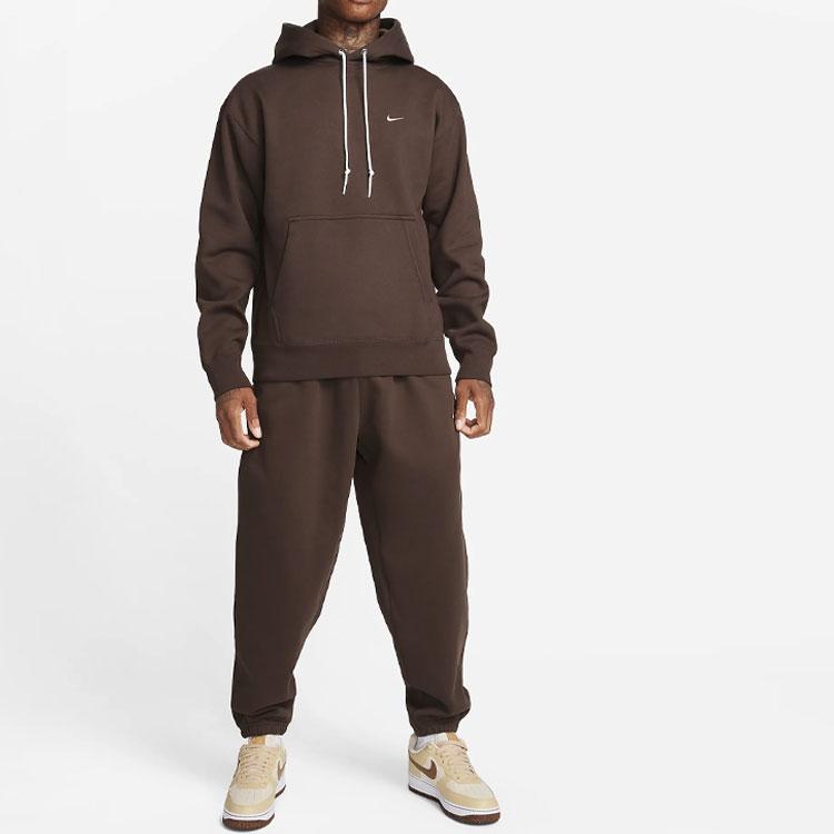 Nike Solo Fleece Hoodie Baroque Brown Men Streetwear DX1355-237