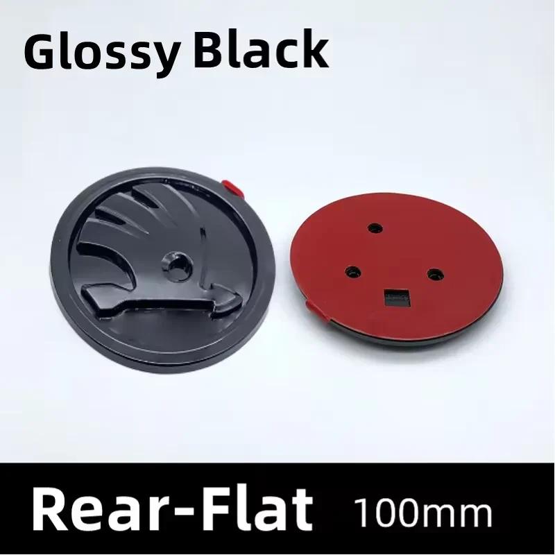 Skoda 2026 Hot 100mm ABS Car Front Emblem Rear Trunk Badge Sticker for Skoda Fabia 1 2 A7 Octavia RS Superb Rapid Yeti Karoq Aut