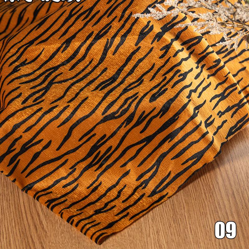 1x1.5m Animal Pattern Print Short Plush Fabric Imitation Tiger Leopard Zebra Cow Spotted Printed Fabric Costume DIY Cloth