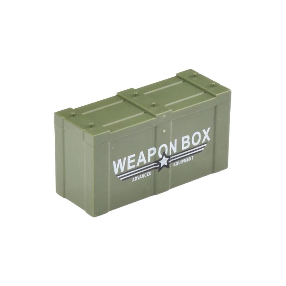 Beige Container MOC Military Weapon Boxes Bricks Accessories Army Scene WW2 Building Block Parts Shipping SWAT