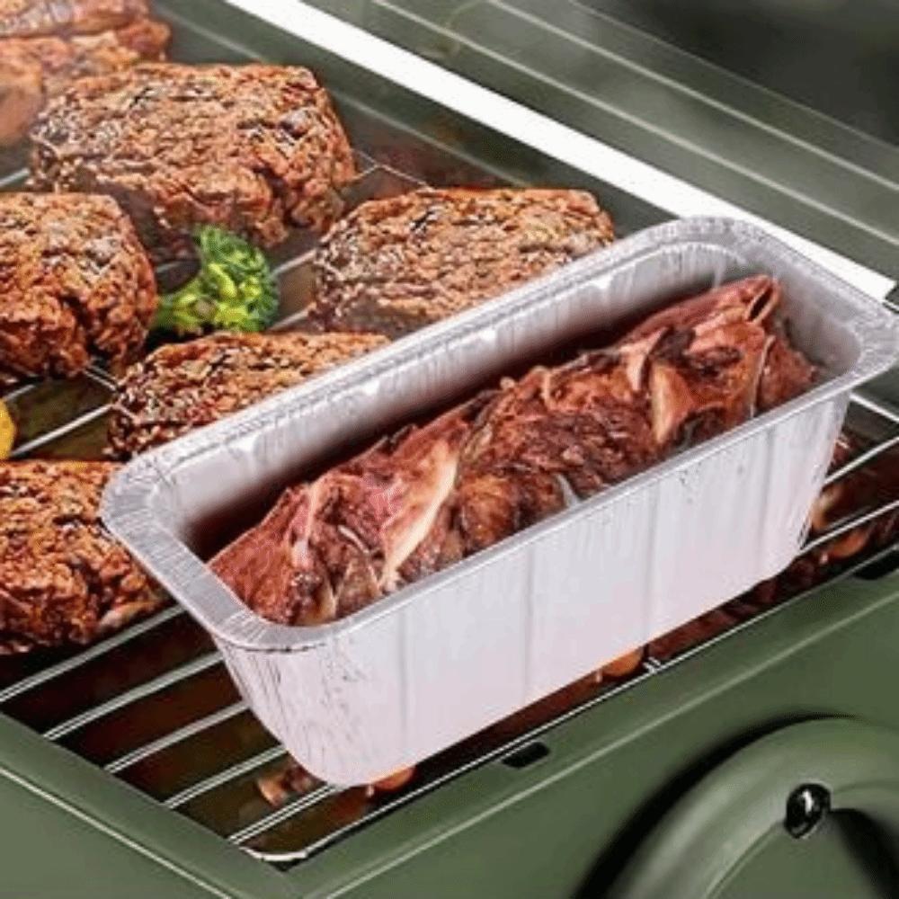 30/50 Stück Einweg-Grill-Fettauffangschale Aluminium Tropfschalen Einweg-Aluminiumfolien-Box Küchenvorbereitung