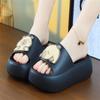 Fashion Shoes Slippers Flat Beige Heeled Sandals Platform Luxury Slides Black Designer High Rubber House Slippers Platform Shoes Slides