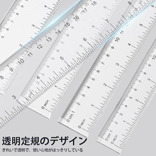 Akkerds Plastic Transparent Ruler, 30cm Scale, Learning, Drawing, Measuring Tool, 0.2cm Thick