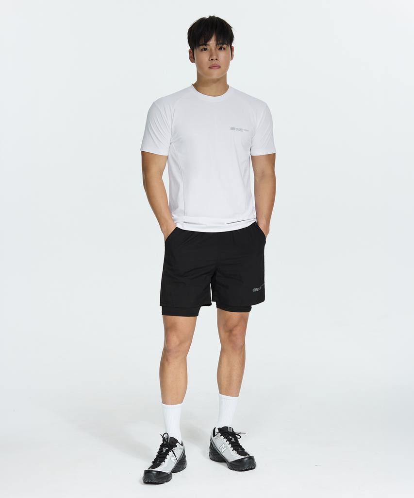 Michikoleondeonseupocheu Gym Mesh Muscle Fit Short Sleeve T-Shirt White