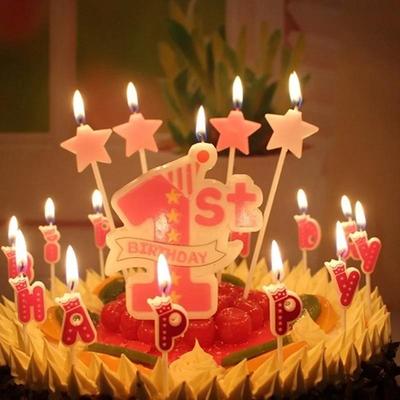 4 ADET/Set Mum Kalp/Yıldız Çubuk Tasarımı Doğum Günü Pastası Mumu Parti Tatil Ev Dekorasyonu