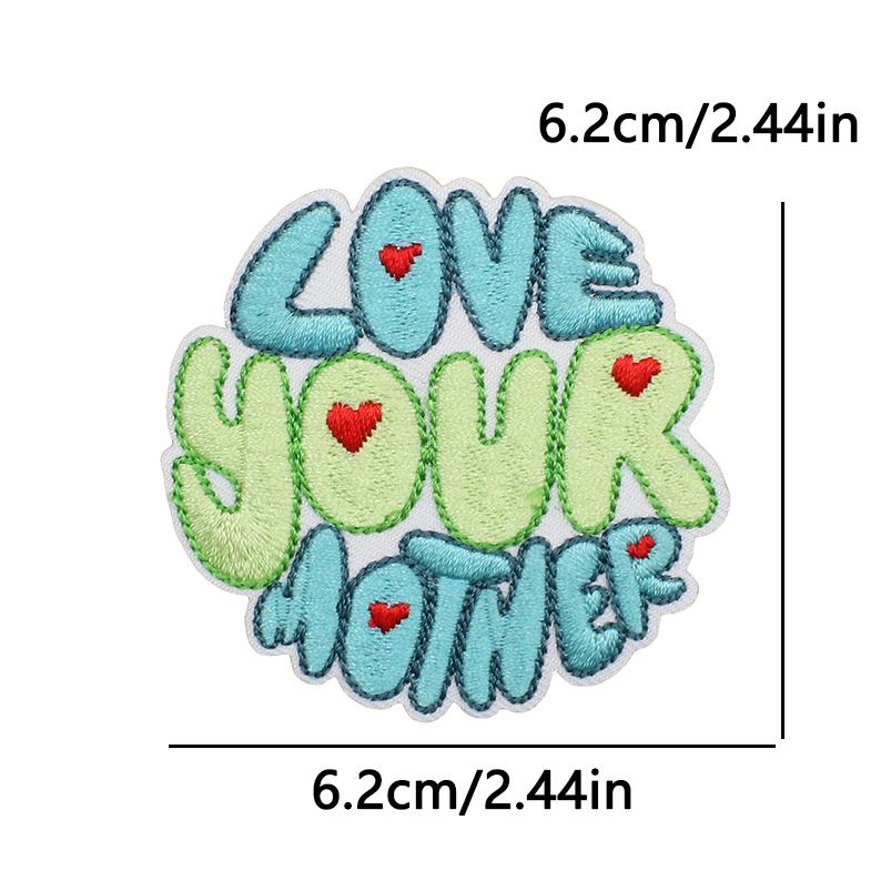 10pcs Lots Flower Letter Slogans Embroidery Patches Butterfly Iron On Patches For Clothing Chrysanthemum Book Sew Stickers 