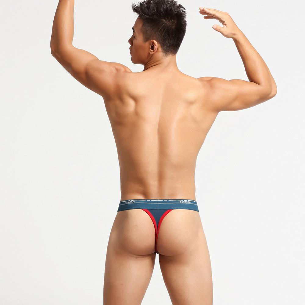 Men's G-string Thong Underwear Triangle Pants Singles T-pants Sexy Low Waist Bottom