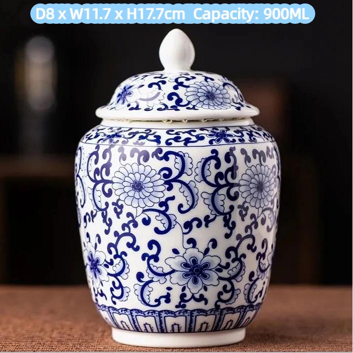 Enamel Ceramic Tea Caddy – Moisture-Proof Sealed Jar for Tea Storage Tea Jar