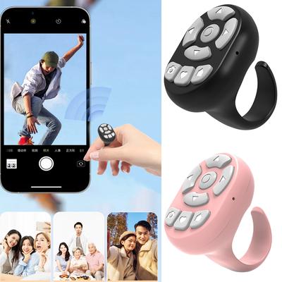 Stylish Finger Rings Controller for Smartphone Videos Reading Wireless BLE5.3 Remote Controller Feature