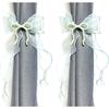 Bowknot Curtain Tieback 2 Pcs Beautiful Decoration Curtain Strap Sweet Bow Curtain Rope Drapery Clip Holdback Hand-Knitted Tiebacks Macrame Drapery