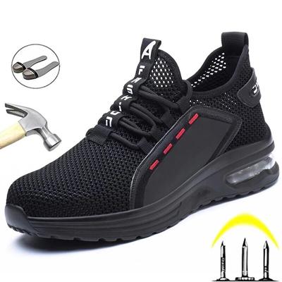 Scarpe antinfortunistiche da lavoro da uomo traspiranti Scarpe da lavoro con puntale in acciaio anti-sfondamento Scarpe da ginnastica da lavoro indistruttibili