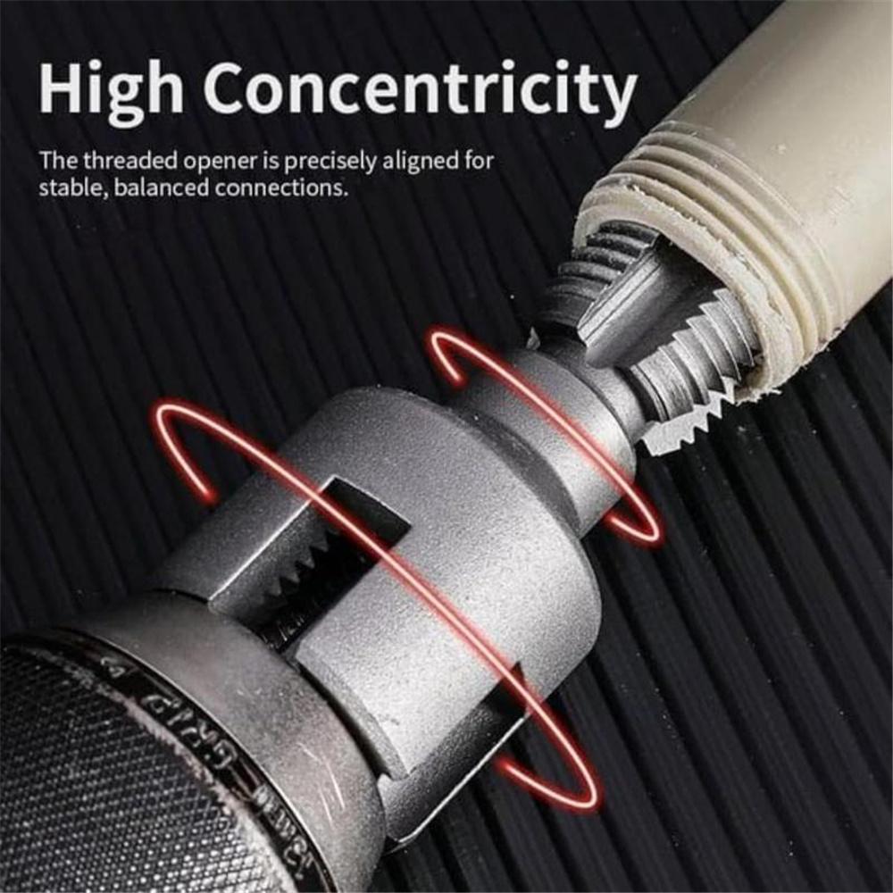 1pc Integrated Internal External Pipe Threading Tool Electric Drill Compatible PVC Pipe Threader Kit Pipe Thread Cutting Tool