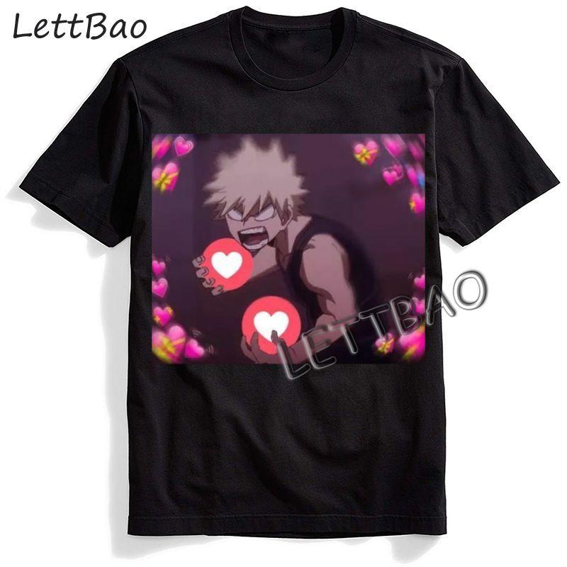 Vintage T Shirts O Neck Short Sleeve T Shirt Tees My Hero Academia