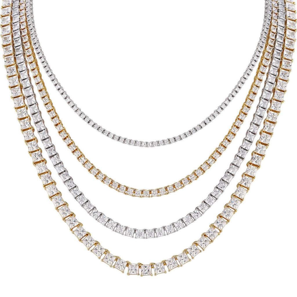 Luster Design Lab Grown Diamond Tennis Chain Necklace Bracelet CVD IGI Certified Vvs Iced Out 925 Silver Diamond Chain
