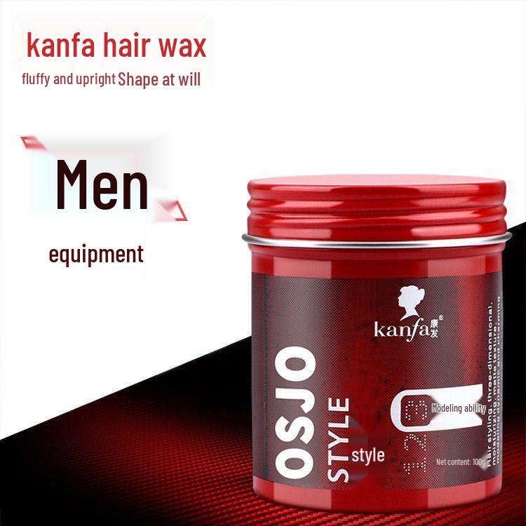 KANFA Qiangwei Matte Shaping Hair Wax - Natural Fluffy Long-Lasting Styling Clay Kangfa Transparent Hair Wax (1 box)