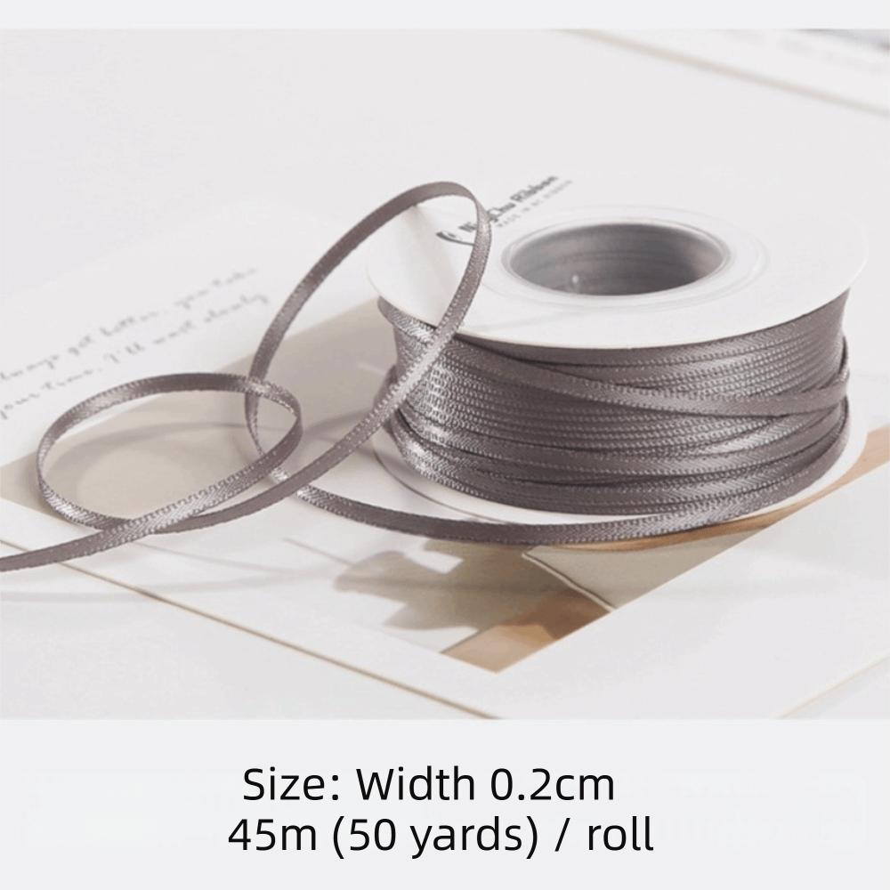 2mm Gift Packaging Ribbon DIY Bow Making Ribbon New Satin Ribbon Gift Box Decoration 2