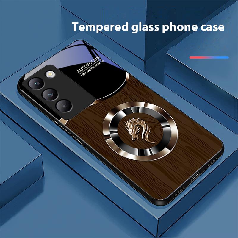 Circle Dragon Für Y72 33S 11 03 36 96 Lite 35 16 Iqoo 12 V40 SE 5G 29 40 21 30 X80 Pro Vivo Hartglas Handyhülle Schwarz