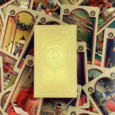10.3*6cm Tarocchi Golden Waite Lingua Spagnola Español 78 Carte dei Tarocchi Edizione Tascabile