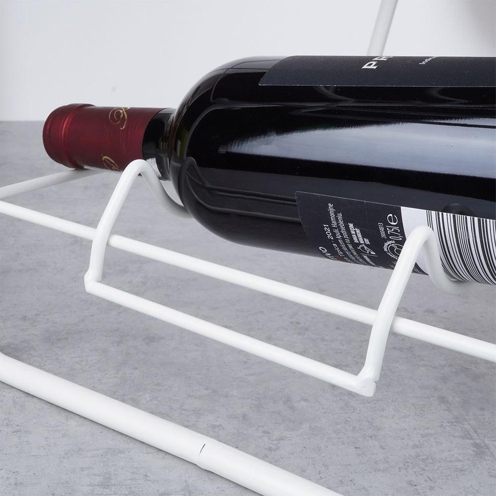 White Metal Wine Rack 9 Bottles