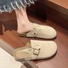 Wear spring German style half drag baotou new casual slippers women's tide increases thick bottom