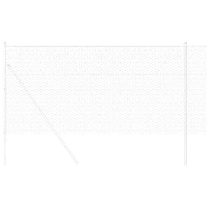 VidaXL Clôture hexagonale 1x10 m en acier galvanisé 42005643