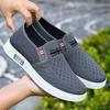 Old Beijing Cloth Shoes for Men, Breathable Fly Woven Men's Shoes, Soft Soled Anti Slip Driving Shoes, One Foot Lazy Shoes