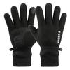 Warm Gloves for Men In Winter Plus Velvet Thickened Warm Touch Screen Non Slip Outdoor Riding Double Sided Fleece Gloves