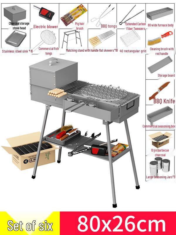 Folding Commercial Charcoal BBQ Grill