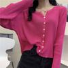Korean Style Versatile Loose Sun Protection Clothing Ice Silk Knitwear Summer Top Women's Thin Cardigan for Autumn