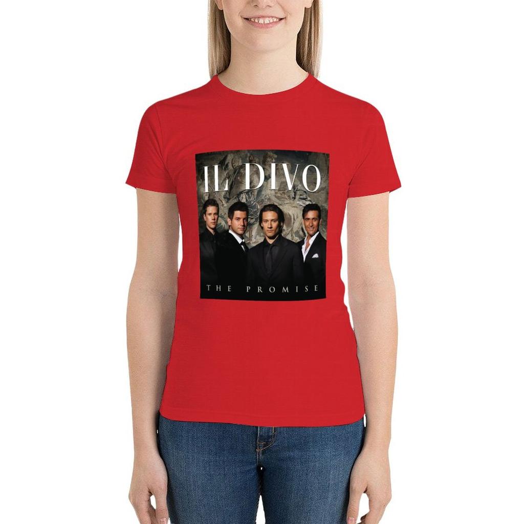 Il Divo The Promise T-Shirt Cute Clothes Animal Print Shirt For Girls T-Shirts For Women Loose Fit