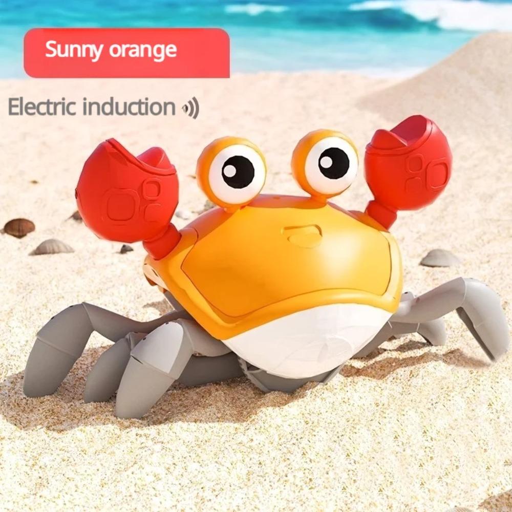 Induktions-Ausweichkrabbe Elektrische Haustiere Musikalische Spielzeuge Kleinkind Krabbel-Lauflernhilfe Krabbe Interaktives Spielzeug für Kinder Geschenke