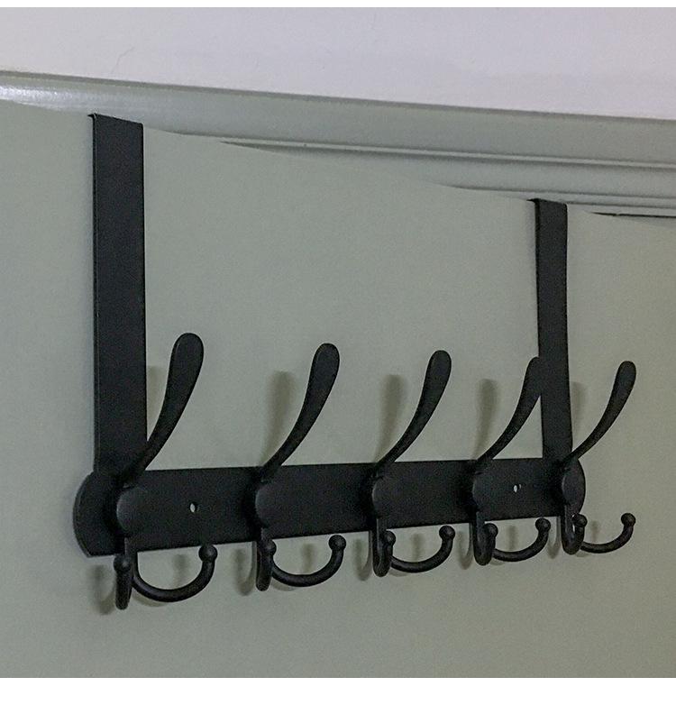 Wall-Mounted No-Punch Door Hook Rack for Bathroom & Bedroom - Clothes, Coats, Hats