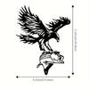 Metal Fish Eagle Wall Art, Iron Outdoor Sculpture Garden Patio Fence Decoration, 11.81 Inch Indoor Home Decor, Metal Artwork