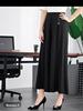 Plus Size High Waist Wide Leg Skirt Pants for Women - Summer Casual Nine-Point Fashion