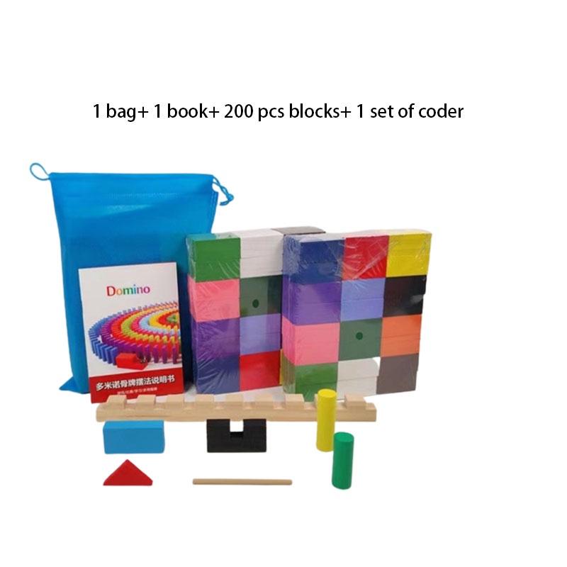 Colorful Dominoes Educational Toy For Boys Wood Material Brain Teaser Early Learning Intellectual Development 120 Pieces