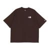 New Era Short Sleeve Oversized Burnt Wood White Oversized Cotton Tee Box Logo T-Shirt S/S