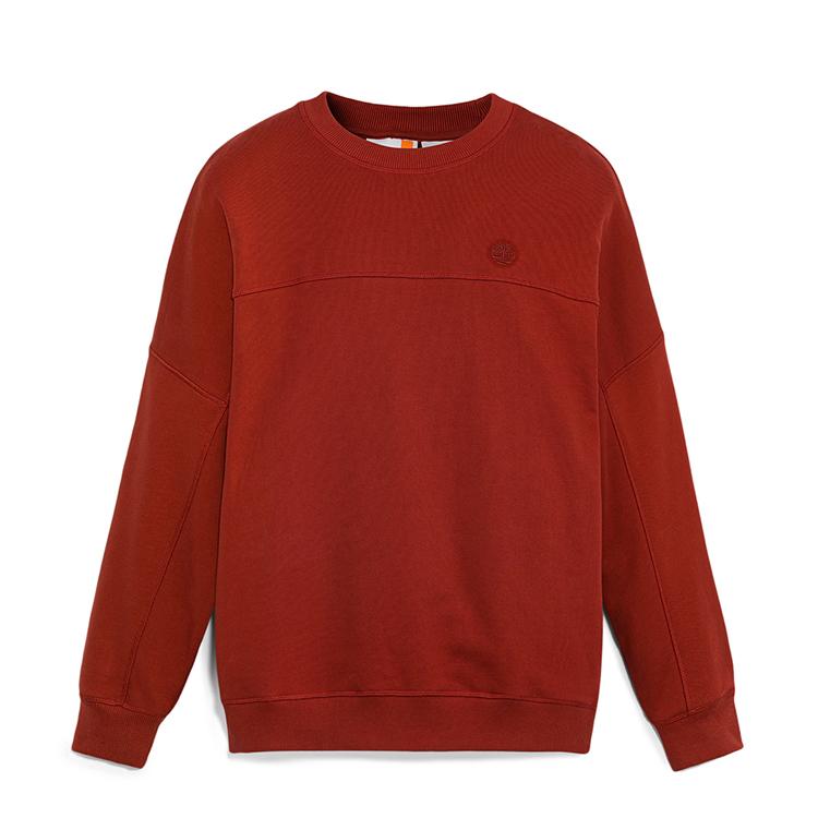 

Timberland Round Neck Fleece Sweatshirt Men tops Burnt-Henna A69ZUEOD S