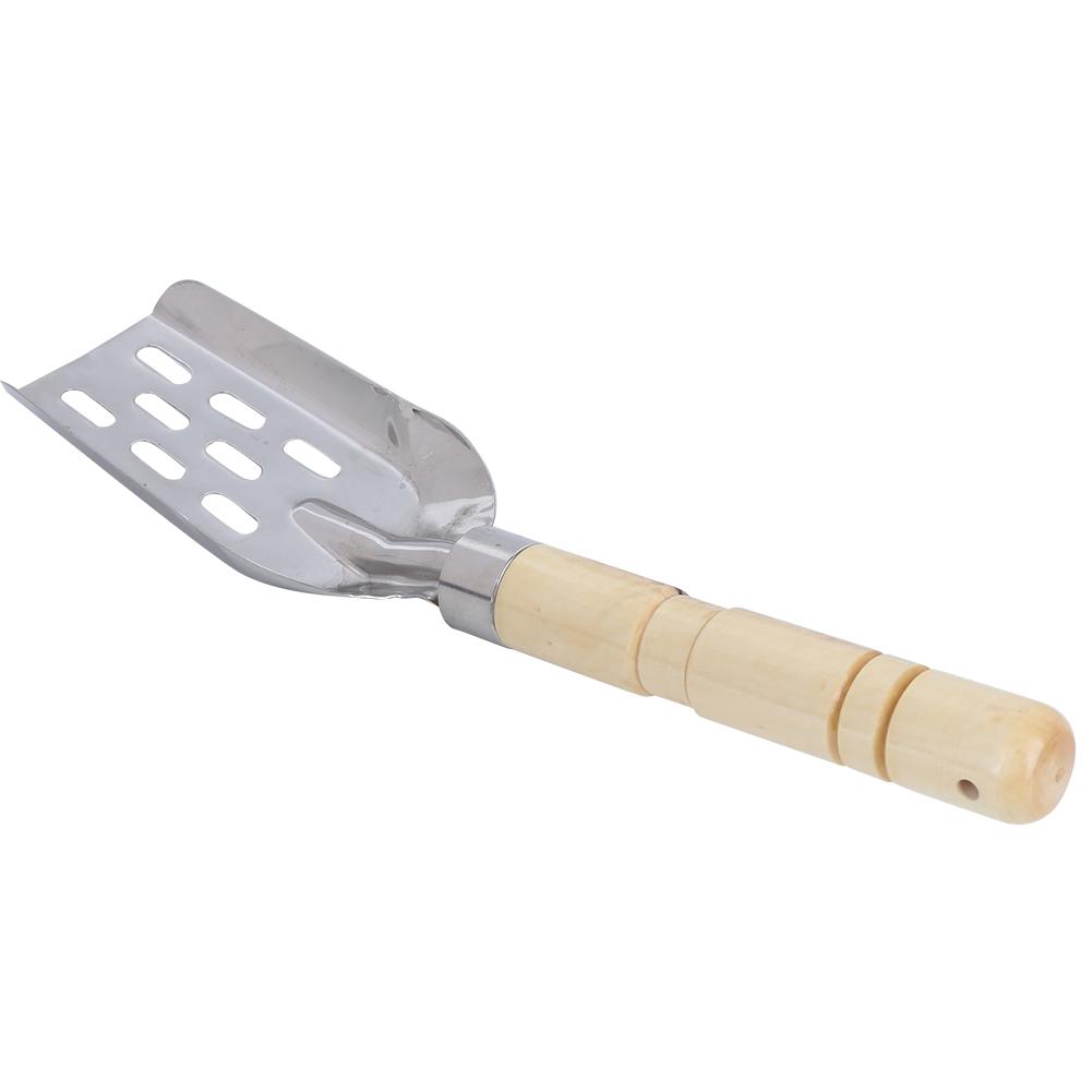 Stainless Steel Integrated Wooden Handle Mix Bait Shovel Fishing Tackle for Fisherman
