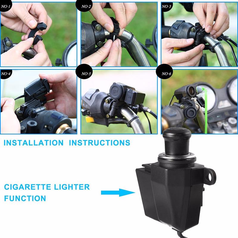 Motorcycle Accessories 12V-24V Motorcycle 2.1A USB Waterproof Power Charger
