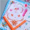 3 STK Damen Taschentücher Quadratisch Saugfähig Weich Vintage Stil Blumendruck Taschen-Taschentücher Halstücher für Hochzeitsgeschenk
