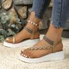 Fashion Women Platform Sandals Beach Casual Comfortable Roman Wedge Sandals Bohemian Style Anti-slip Flower Shoes Women Zapatos De Mujer