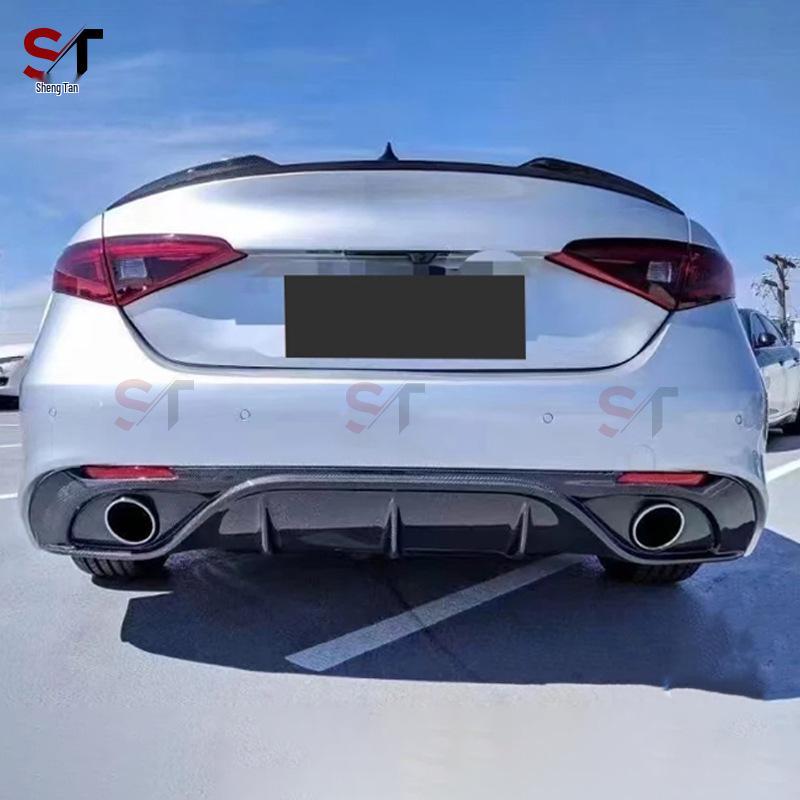 Carbon Fiber Rear Diffuser for Alfa Romeo Giulia Tail Bumper
