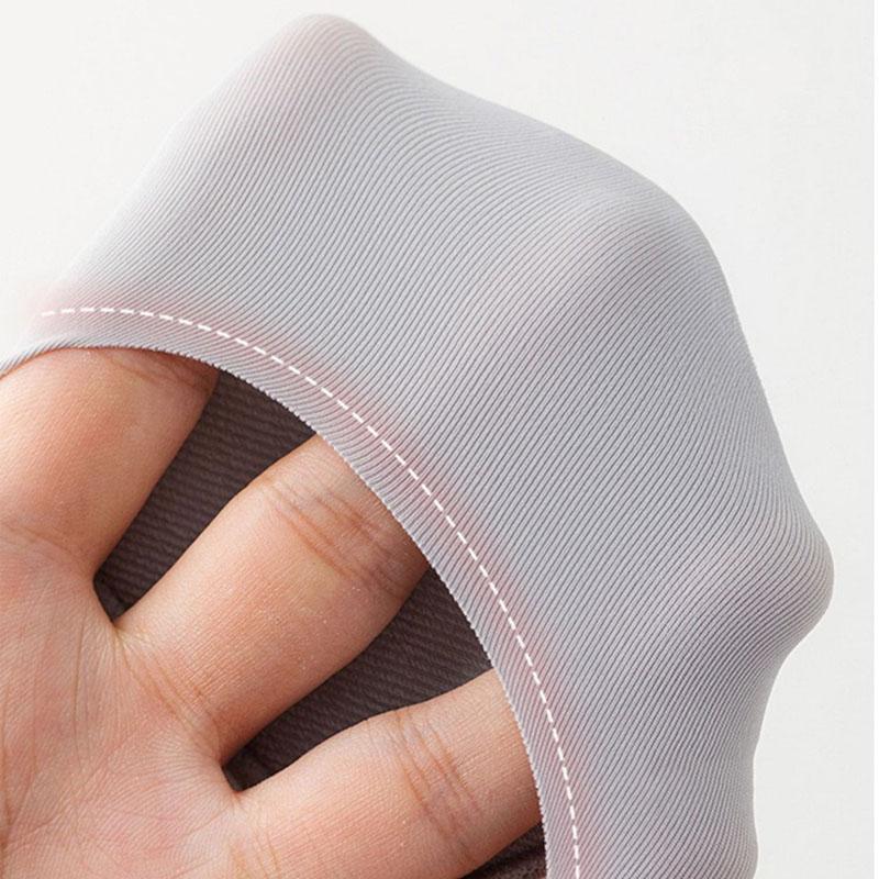 Women's Boat Socks with Foam Padding Shock Absorption Thin and Breathable Ice Silk Socks Shallow Cut Invisible Non-slip Silicone Socks