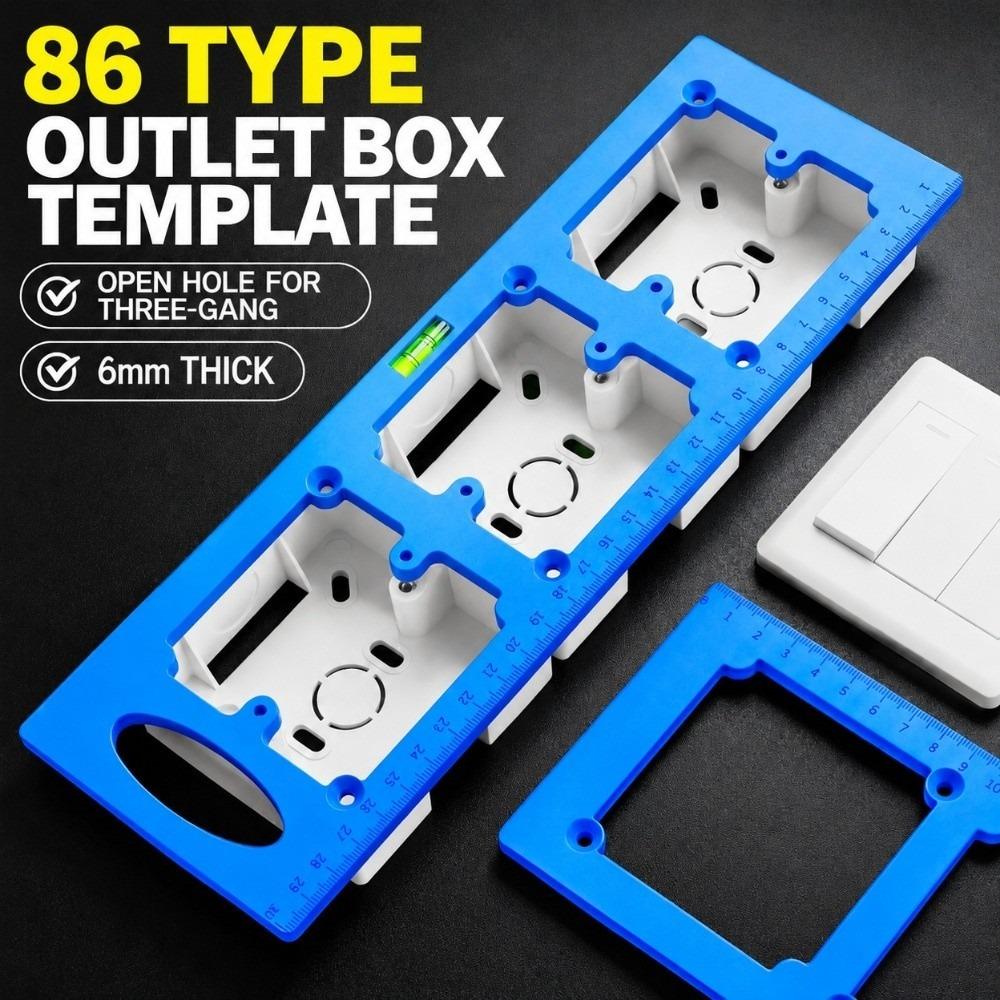 With Level 86 Switch Box Hole Punching Template Woodworking Panel Slotting Template Woodworking