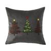 Festive Plush Pillowcase Christmas Tree Design Throw Pillow Cover Short Plush Component For Sofa Bed Decoration