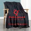 Liverpool Personalized Name Blanket Gift Customizable Blanket Warmthful Decor Great for Office Chair Seaside Couch Livingroom for All Occasions