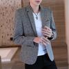 Men's Slim Fit Business Casual Blazer Korean Fashion All Seasons Polyester Boutique Style